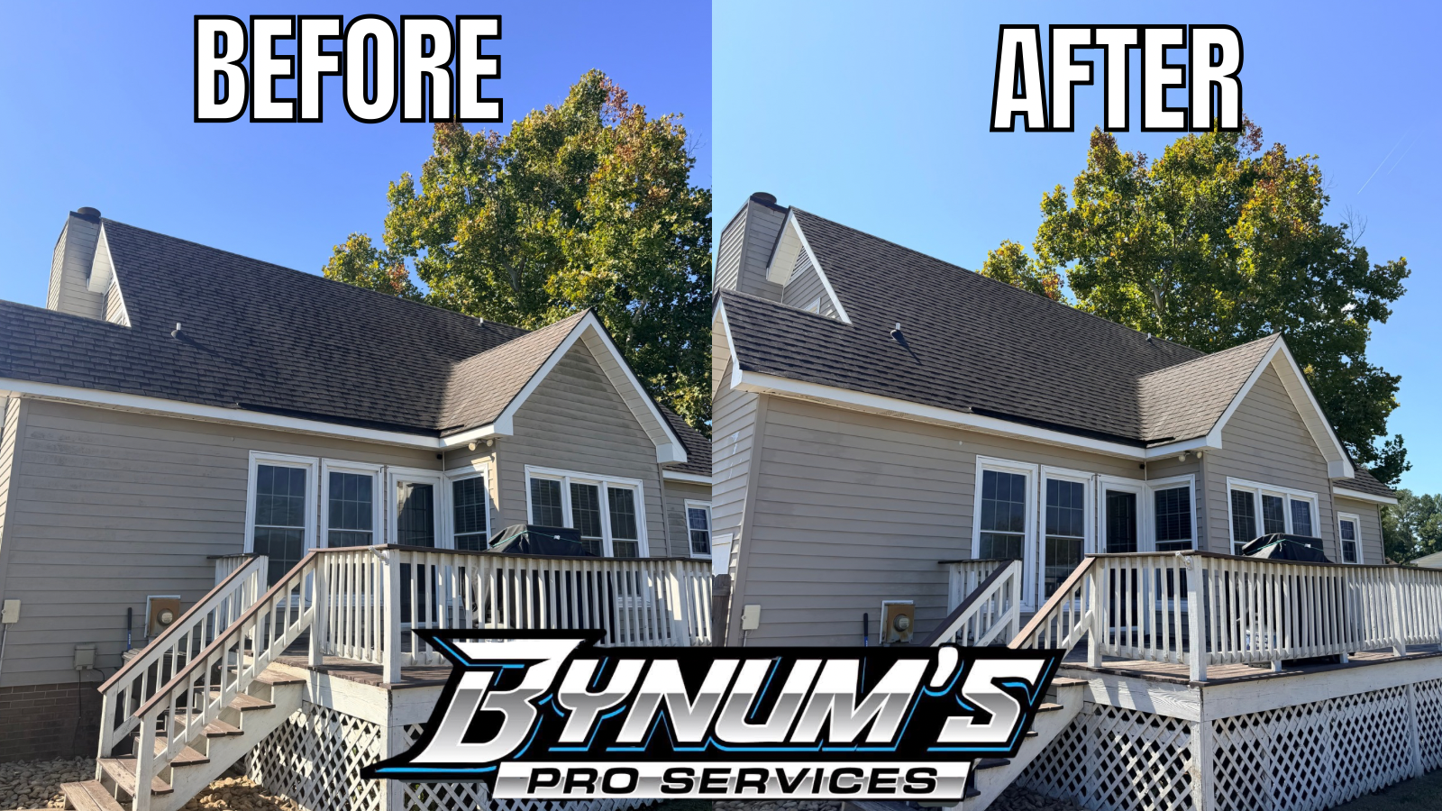 Before and after cleaning